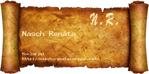 Nasch Renáta névjegykártya